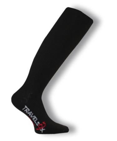 Travelsox Flight Travel Socks OTC Patented Graduated Compression, TS1000 X-Large Black