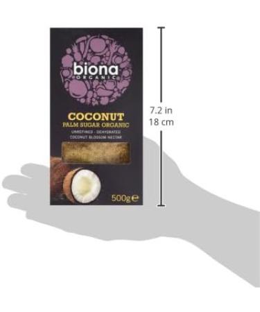 Biona Organic Coconut Palm Sugar 500g - Natural Sweetener (Pack of 1) - Buy Online on GoSupps.com