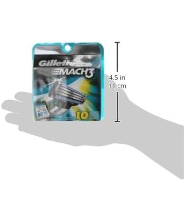 Buy Gillette Mach3 Men's Razor Blades - 10 Blade Refills for Smooth Shaving | International Shipping Available - Buy Online on GoSupps.com