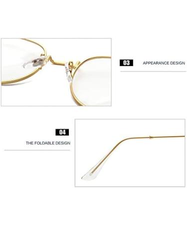 MIGOO Classic Round Blue Light Filter Glasses - Retro Metal Frame Unisex Nerd Eyewear (Brown) - No Prescription Needed International Shipping - Buy Online on GoSupps.com