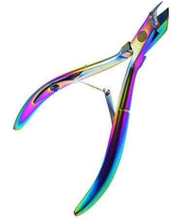 Useful Nail Cuticle Nipper Rainbow Clipper Scissor Dead Skin Remover Manicure Nail Art Tool - (Color: Multi) - Buy Online on GoSupps.com