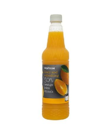 High Juice 50% Orange Juice Squash Waitrose 1L