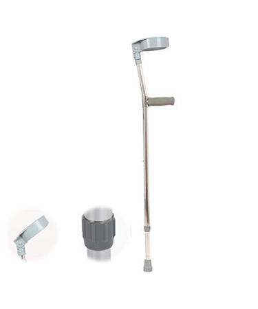 Forearm Crutches Ergonomic Aluminum Alloy Walking Stick Elbow Flexibility Assistance Crutches Lightweight 10 Adjustable Rows with Comfortable Grip Gray decorate Lucky Star Selfless dedication Grey