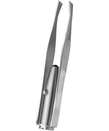 Eyebrow Hair Removal LED Eyebrow Tweezer Portable Stainless Steel Eyebrow Clip with Light Makeup Tools - Buy Online on GoSupps.com