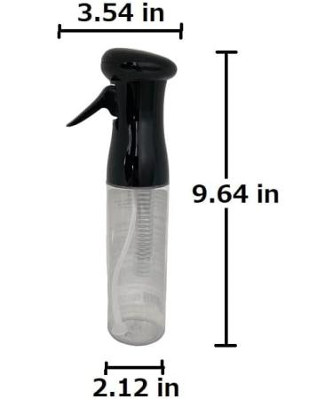 Continuous Spray Mist Bottle Ultra Fine Mist for Hair Styling Pets Plants Cleaning Skin Care With Pressurized Pump 8.45fl oz (Black) - Buy Online on GoSupps.com