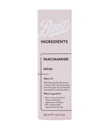 Boots Ingredients Niacinamide Serum 1.0 Oz