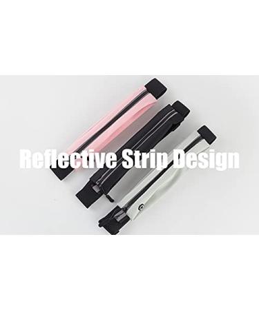 Women's Slim Running Belt with Waterproof Waist Pouch - Reflective Bounce Free Waist Pack for Fitness Workouts and Money Storage (Black) - Buy Online on GoSupps.com