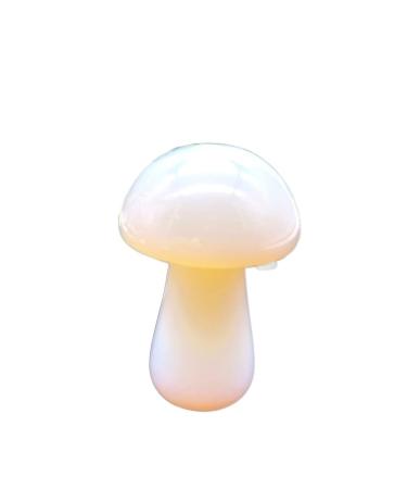 1-Pack Natural Large Green Pink Crystal Mushroom Polished Stones Suitable for Home HOMEZHOU (Color : Opal)