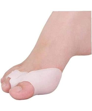 Soft Silicone Toe Spacers - Hallux Valgus Corrector & Straightener - White Foot Care Tool - Buy Online on GoSupps.com