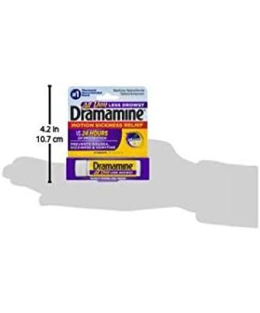 Dramamine All Day Less Drowsy Motion Sickness Relief | 8 Count x 2 Pack - Buy Online on GoSupps.com