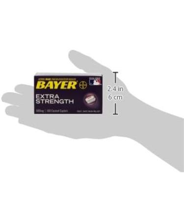 Bayer Aspirin 500mg Coated Tablets | Extra Strength Pain Relief | 100ct - Buy Online on GoSupps.com