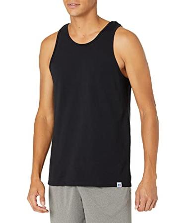 Russell Athletic Mens Cotton Performance Tank Top Large Black