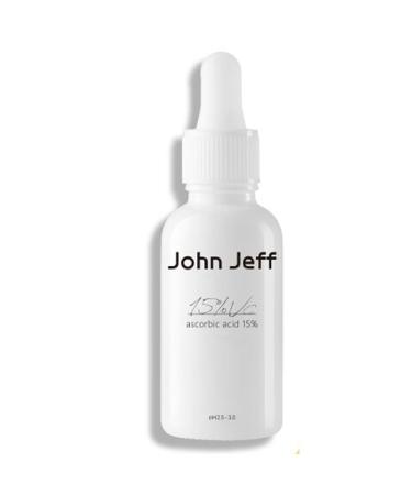 1PC John Jeff Vitamin C VC Serum Soothing Relieving Redness Dullness Yellowness Balancing Facial Serum Essence Firming Skin Serum Ampoule (15% VC for Pro)