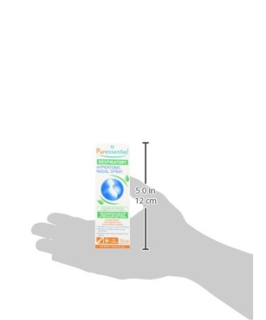 PURESSENTIEL - Respiratory Hypertonic Nasal Spray with 4 essential oils - Decongests the nose for easier breathing - Used to treat winter ailments and allergies - 100% from natural sources - 15ml - Buy Online on GoSupps.com