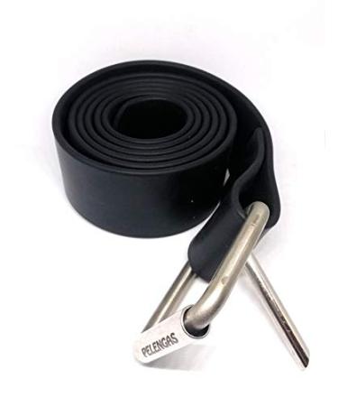 Pelengas Adjustable Rubber MARSEILLE Dive Weight Belt 150mm, Black, 59 inch