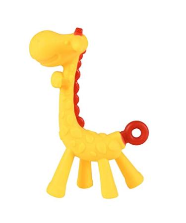 Flower Hat for Baby Girl Molar Children's Silicone Teether Baby Giraffe Holder Teething Soft Toy Stick Baby One Size Yellow