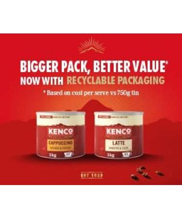 Kenco Cappuccino Instant Coffee Tin 1 kg 6 x 1 kg Cappuccino 1 kg (Pack of 1) - Buy Online on GoSupps.com