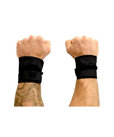 Gymreapers Strength Wrist Wraps for Cross Training, Olympic Lifting, Strength, WOD Workouts, Calisthenics - Strong Wrist Support for Men and Women - Fits All Wrist Sizes | Men and Women Black/Black