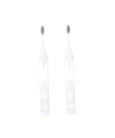 Gatuida children's suit 2st portable toothbrush set toothbrush fold toothbrush.Manual toothbrushes foldable toothbrushes.Children's travel toothbrush pktg travel oral care white clean