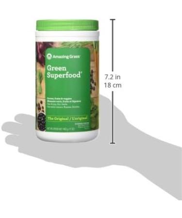 Amazing Grass Green Superfood Organic Powder with Wheat Grass and Greens Flavor: Original 60 Servings 17 Ounces 480 g (Pack of 1) - Buy Online on GoSupps.com