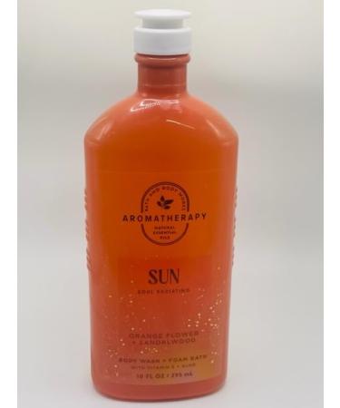 Sun Soul Radiating Orange Flower Sandalwood Aromatherapy Foam Bath Body Wash 10 Ounce Full Size Bottle