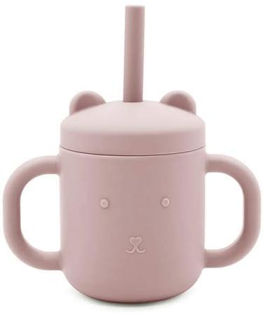 Phil & Kids 100% Silicone Toddler Sippy Cup with Straw - 4.3 Fl. Oz Pink | Baby Led Weaning Supplies - Buy Online on GoSupps.com