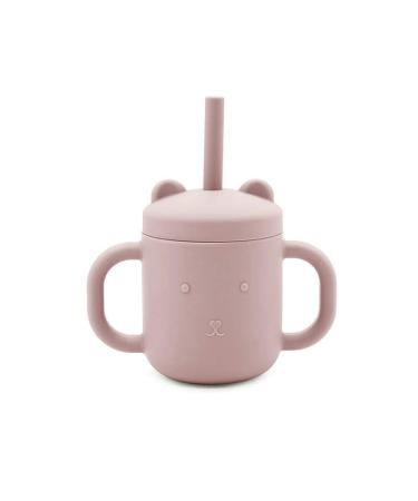 Phil & Kids Babies Toddler Cup  Baby Cup  100% Silicone Training Sippy Cup with Straw  Baby Led Weaning Supplies 4.3 Fl. Oz Pink