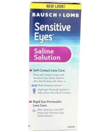 Bausch & Lomb Sensitive Eyes Plus Saline Solution 12 Oz - Pack of 2 - Buy Online on GoSupps.com