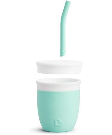 Munchkin Silicone Open Training Cup with Straw for Babies and Toddlers 6 Months+ - Mint 4oz - Buy Online on GoSupps.com