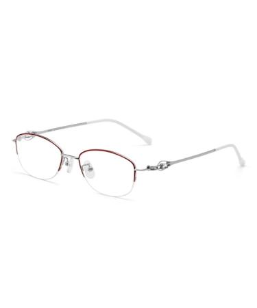 Parwana anti-eyes computer reading glasses anti-blue light reading glasses cute flat light mirror for women/men (color: red size: +250) +250 red