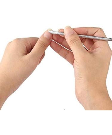 U-M PULABONew Stainless Steel Cuticle Nail Pusher Spoon Remover Manicure Pedicure 1 pcs Portable Metal Nail Trimmer Manicure Silver Nice Design as shown - Buy Online on GoSupps.com