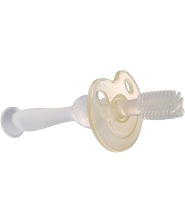 Haakaa 360 Silicone Toothbrush Teether | Ultra Soft Bristles for Baby Oral Gum Cleaning | Baby Teething Training | Oral Brushing Massager | 6m+ Baby Toddler | Clear (1 Count) - Buy Online on GoSupps.com