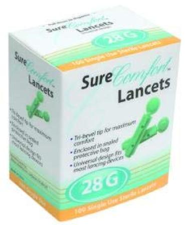 Sure Comfort Lancets 28 Gauge - 100 ct