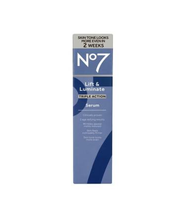 No7 Lift & Luminate Triple Action Face Serum | Anti-Aging Collagen Peptides & Vitamins | 1.69 oz - International Shipping - Buy Online on GoSupps.com