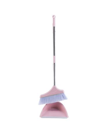 Broom and Dustpan Set Rubber Sweeping Dust Clean Folding for Floor Home Brush Products Household Sweeper Plastic (White Style 1set) Decoration Roze 1set