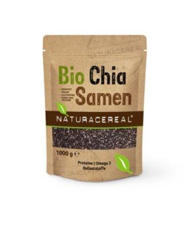 NATURACEREAL Organic Chia Seeds 1000g - Premium Health Food | International Shipping Available - Buy Online on GoSupps.com