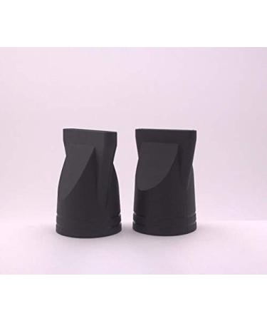 2pcs Black Plastic Hair Dryer Nozzle Drying Concentrator Set - Salon Hair Styling Tool Replacement Cover - Buy Online on GoSupps.com