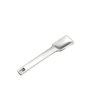 Metal-cosmetic spoon eye cream dispenser spoon beauty massage spoon cream trench spoon mask eye mask cream opener (size: silver)