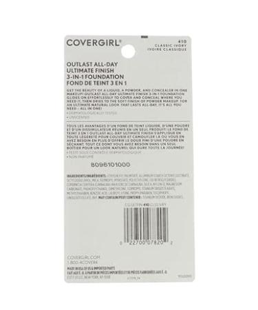 CoverGirl Ultimate Finish Liquid Powder Make Up Classic Ivory 410 - 0.40 oz (Pack of 3) - Buy Online on GoSupps.com