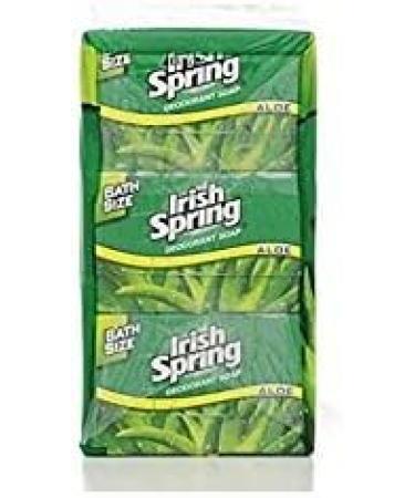 Irish Spring Deodorant Soap Aloe Bath Size 3 - 3.75 Oz (106.3 G) Bars 11.25 Oz (318.93 G)  - Buy Online on GoSupps.com