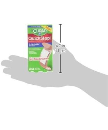 Curad QuickStop Flexible Fabric Bandages CUR5243 - 30 Count | 34 x 2.83 | Bleeding Control - Buy Online on GoSupps.com