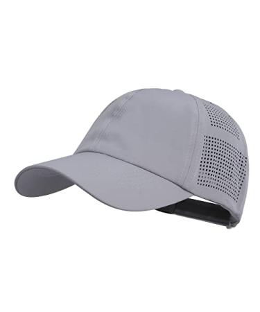 Women Quick Drying Baseball Cap Sun Hats Mesh Lightweight UV Protection for Outdoor Sports - Multiple Colors #1 Light Gray