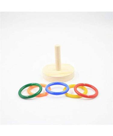 Yunmoxiao Bird Training Toy Wooden Bird Block Puzzle Toy Parrot Training Basketball Colorful Stacking Rings Toy Birds for small to Medium Birds - Buy Online on GoSupps.com
