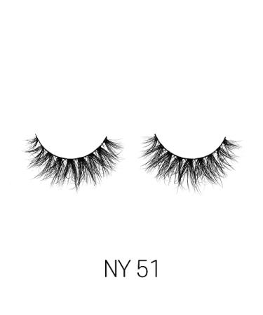 Laflare 3D NY Mink Eyelashes - Luxury 100% Real Mink Hair Lashes for Natural, Light, Trendy Look - Reusable and Multi-layered (NY51) - Buy Online on GoSupps.com