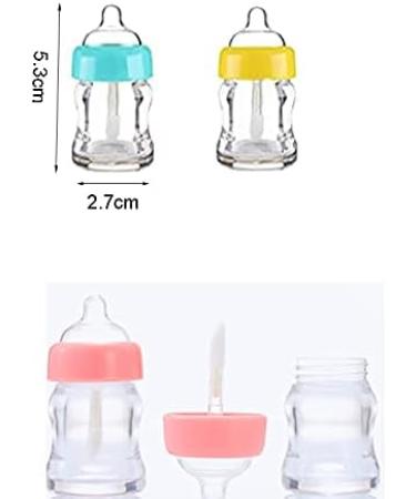 10 Pcs 7ml Baby Bottle Shaped Lip Gloss Tubes for DIY Cosmetics - Refillable Containers with Wand for Women and Girls - Buy Online on GoSupps.com