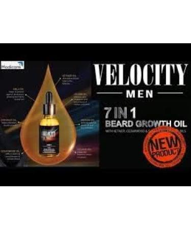 Velocity Men 7-In-1 Beard Growth Oil (30ml) - Best Beard Oil for Full Growth | Fast International Shipping - Buy Online on GoSupps.com