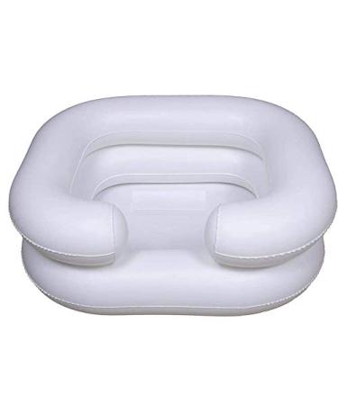 Comfortable Inflatable Shampoo Basin, White  in-Bed Shampooing for Pregnant Woman, Disabled and Loved Ones