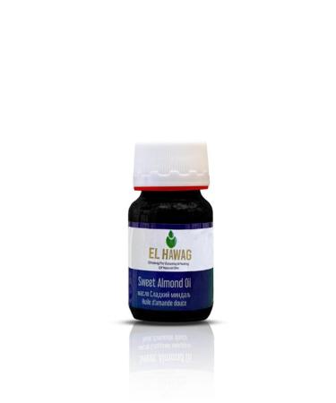 El Hawag Sweet Almond Oil 100% Pure Natural Cold-Pressed Unrefined 30ml - Buy Online on GoSupps.com