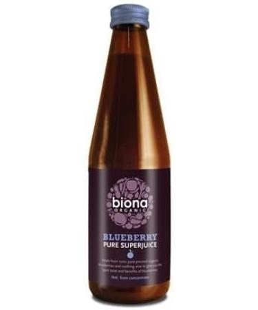  Biona Biona Super Juice Organic Blueberry 100% Pure 6 x 330ml - Buy Online on GoSupps.com
