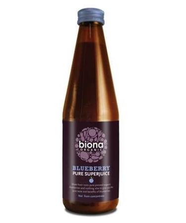 Biona Biona Super Juice Organic Blueberry 100% Pure 6 x 330ml